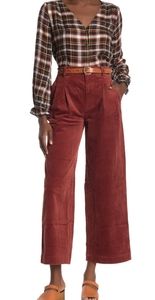 Madewell pleated wide leg corduroy pants